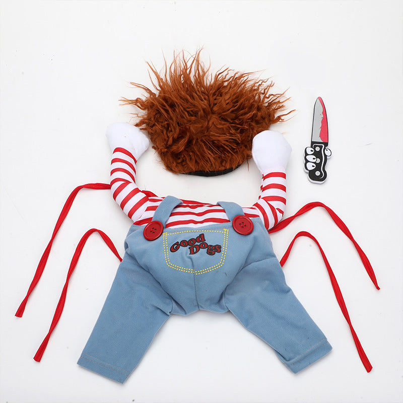 Halloween Funny Premium Killer Dog Costume