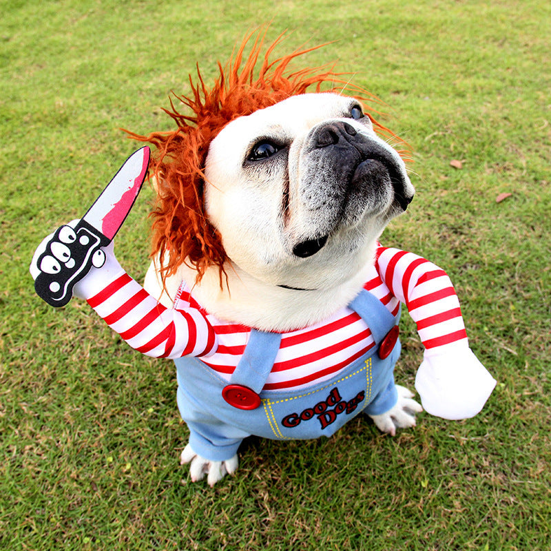Halloween Funny Premium Killer Dog Costume