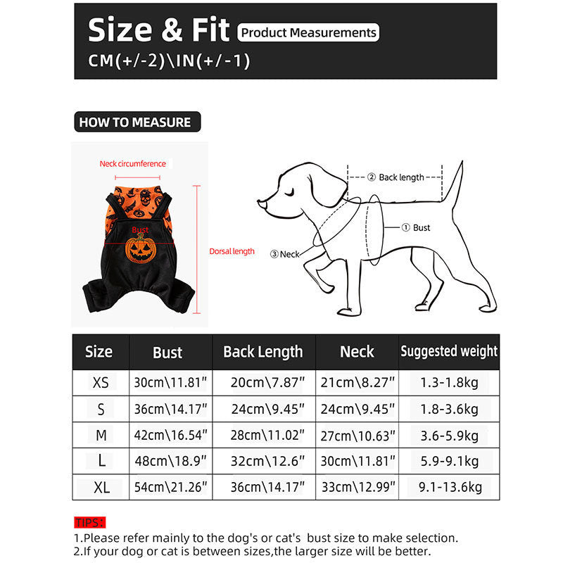 Halloween Pumpkin Dog Costume